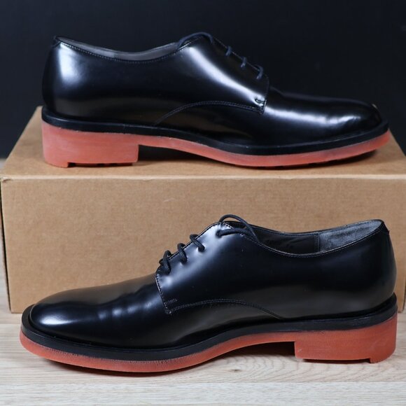Robert Clergerie Shoes Mens Sz 8.5 E Wide Black Derby Leather Made in France - Picture 2 of 9